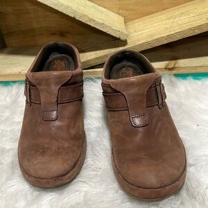 * MERRELL Luxe Plunge Brindle Leather Clog Sz 9